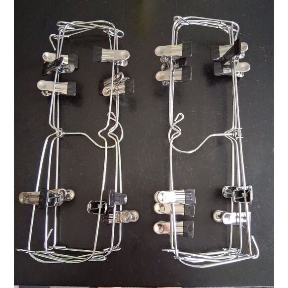 Closet 6-Tier Hanger Pants Skirts Shorts Heavy Duty Chrome Metal Set of 2 - Picture 5 of 5